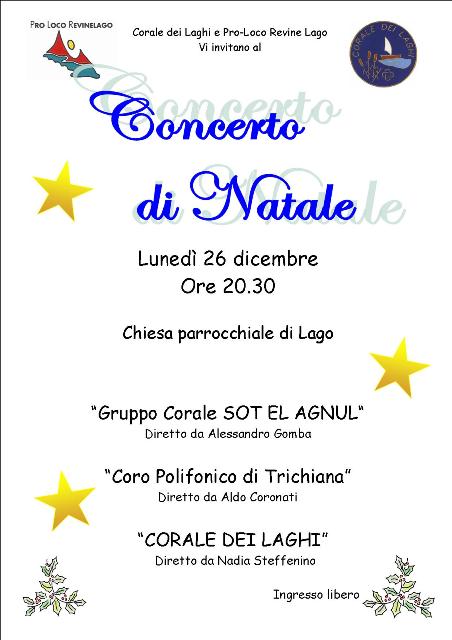 Locandina concerto di Natale